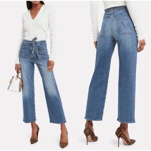 MOTHER The Rambler Tie Waist Straight Leg Jeans In Hop On Hop Off Size 27